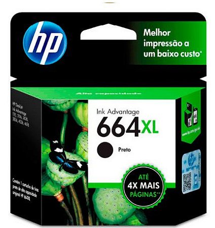CARTUCHO DE TINTA HP 664XL PRETO(8,5 ml) - OfficeUp Informática e Escritório