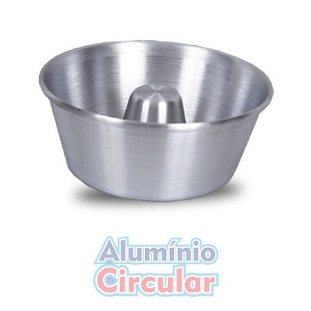 FORMA TUBO CÔNICA - BOLO CASEIRINHO - TAM 18 - ALUMÍNIO CIRCULAR