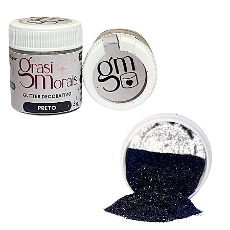 GLITTER GRASI MORAIS - PRETO- 5g