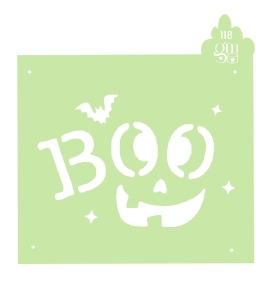ESTÊNCIL GRASI MORAIS Nº 118 - BOO - MORCEGO