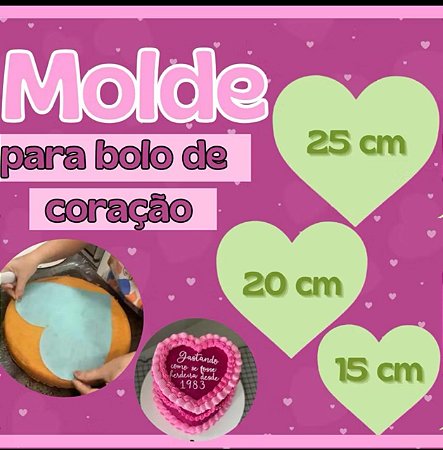 Molde para Bolo em Formato de Coração