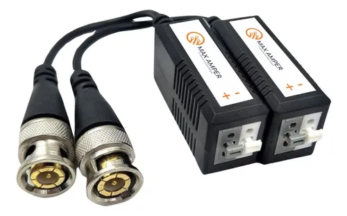 Par de Conector Video Balun Cameras Hd Cvi Tvi Engate Rapido