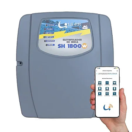 Central de Cerca Elétrica SH1800W Lider Comunicação WiFi Monitoramento Por Aplicativo