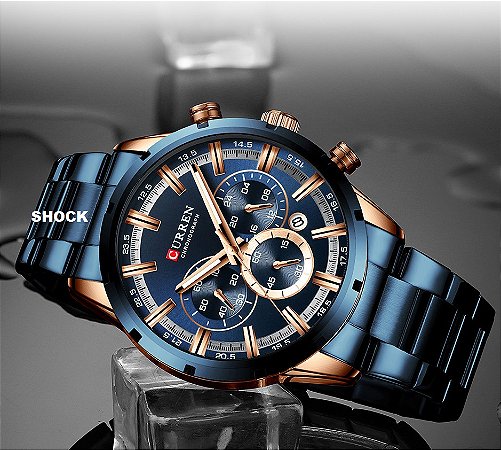Shock Relogio Curren Mais Bonito Mais Barato Frete Gratis