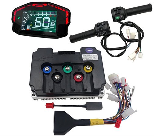 Kit Controladora Moto Eletrica EV1+Painel +Acelerador