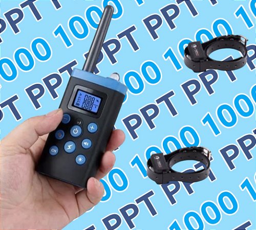 Colar Eletrônico PPT 1000 - 2 coleiras
