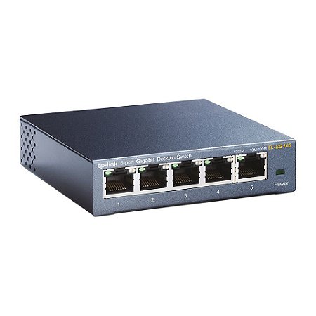 Switch 5 Portas Gigabit TL-SG105 10/100/1000Mbps TP-Link