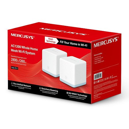 Roteador Mercusys Halo S12 AC1200, Sistema Wi-Fi Mesh em Toda Casa - (2-pack)