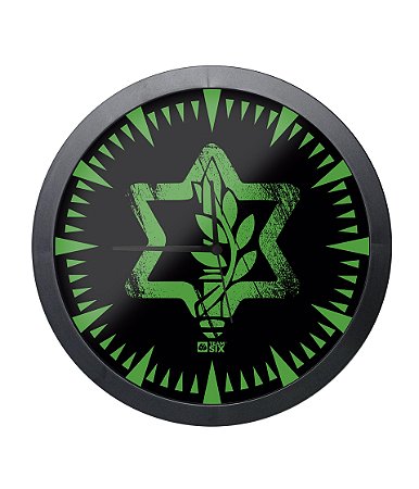Relógio de Parede Israel Defense Preto