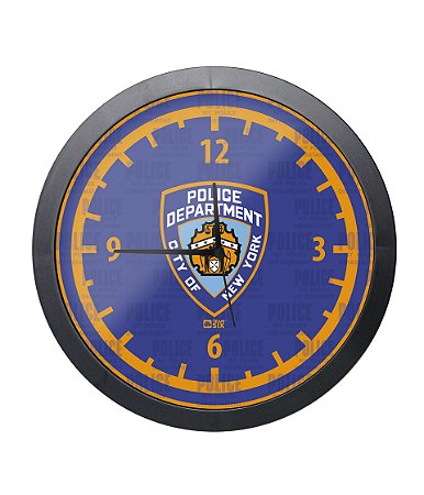 Relógio de Parede Police NYPD Preto