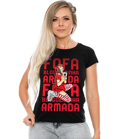 Camiseta Baby Look Feminina Fofa Blogueirinha Armada Team Six