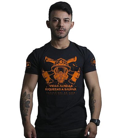 Camiseta Masculina Bombeiros Vidas Alheias Riquezas a Salvar