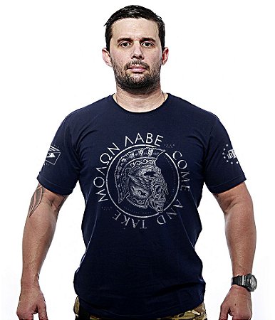 Camiseta Masculina Molon Labe Come and Take Team Six Brasil