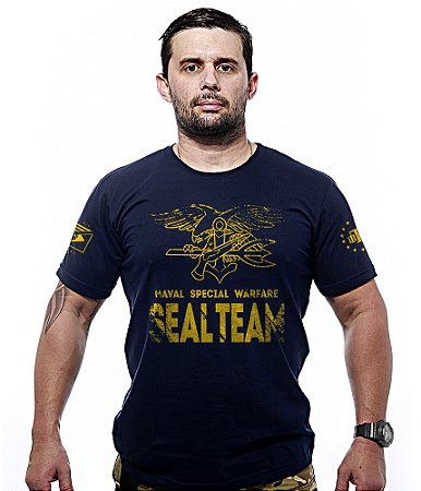 Camiseta Navy Seal Marines Naval Especial Warfare Navy Blue Team Six Brasil