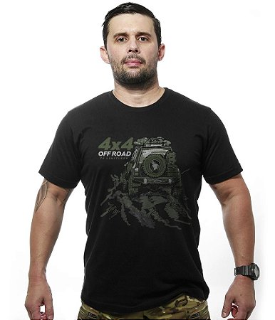 Camiseta Masculina 4x4 Off Road T6 Limitless Tático Militar TeamSix Brasil