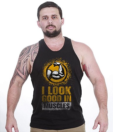 Camiseta Regata Academia I Look Good In Muscles Masculina