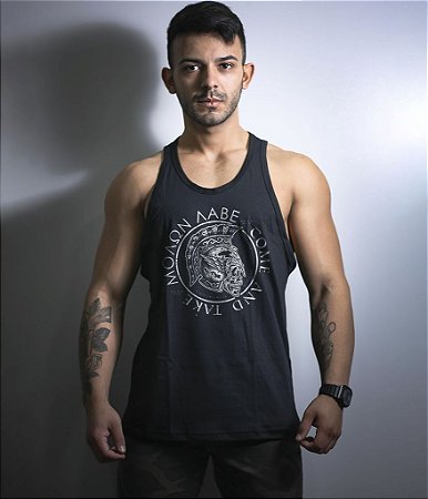 Camiseta Regata Molon Labe Come and Take Masculina