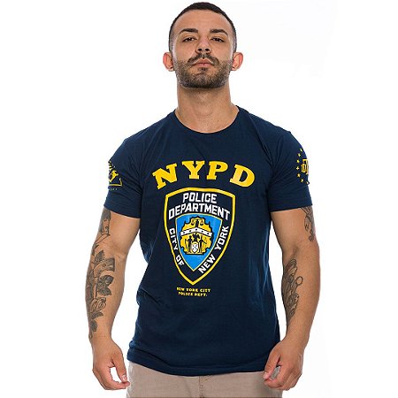  NYPD Camiseta estampada de manga larga para adultos amarilla  con logotipo, marino : Ropa, Zapatos y Joyería