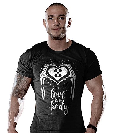 Camiseta Masculina Academia Love Your Body Tático Militar TeamSix Brasil