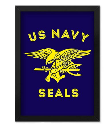 Poster Militar com Moldura Navy Seals