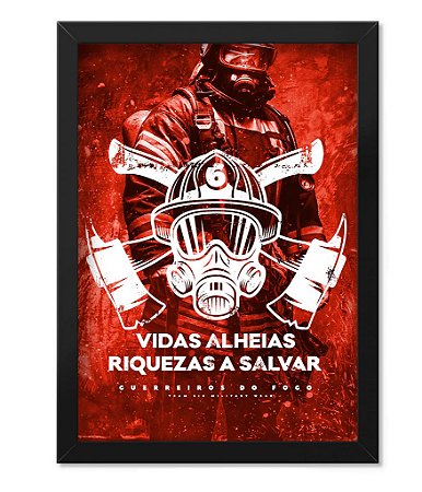 Poster Militar com Moldura Vidas Alheis Riquezas a Salvar