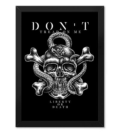 Poster Militar com Moldura Don't Tread on Me Team Six Brasil