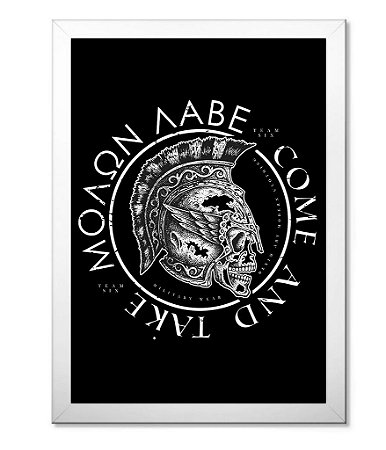 Poster Militar com Moldura Molam Labe Come and Take