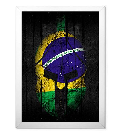 Poster Militar com Moldura Si Vis Pacem para Bellum Brasil Team Six Brasil