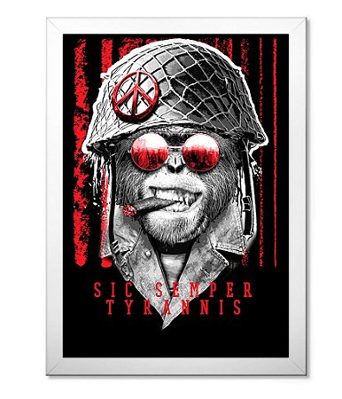 Poster Militar com Moldura Sic Semper