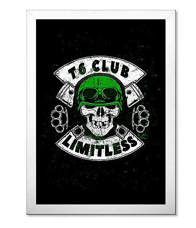 Poster com Moldura T6 Club Limitless Skull
