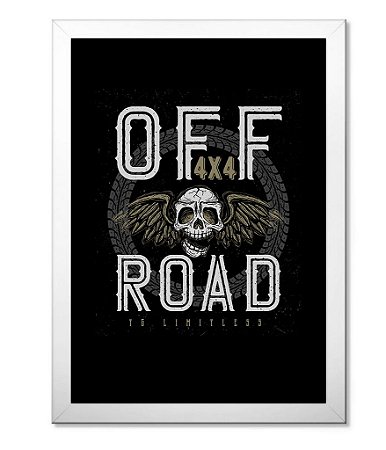 Poster com Moldura Off Road Skull 4x4