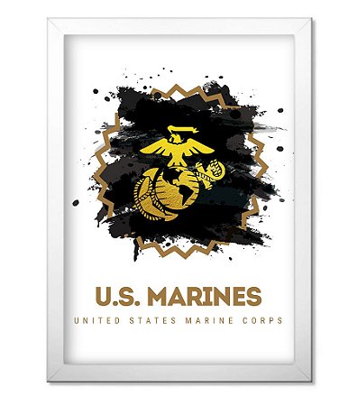 Poster Militar com Moldura US Marines