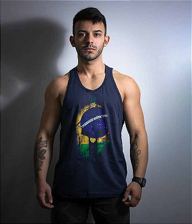 Camiseta Regata Si Vis Pacem Para Bellum Brasil Masculina