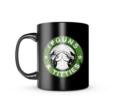 Caneca Dark Militar I Love Guns and Titties