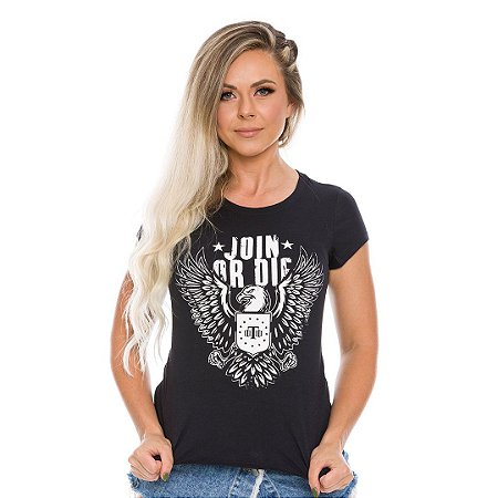 Camiseta Feminina Concept Line Baby Look Join Or Die Team Six Brasil