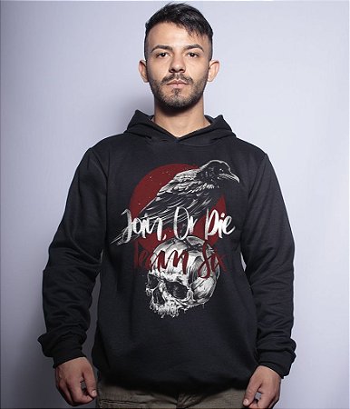 Casaco Militar Com Capuz Concept Line Crow Join Or Die