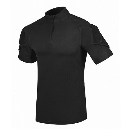 camisa militar preta