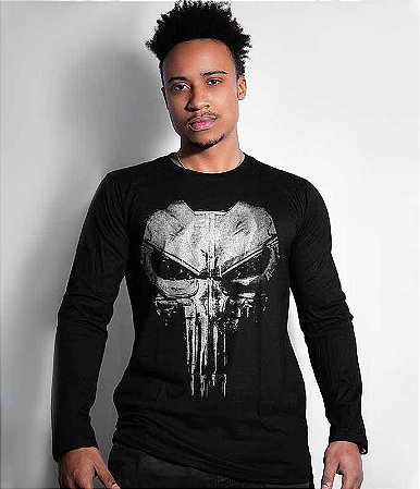 Camiseta Manga Longa Punisher Plate Masculina Team Six Brasil