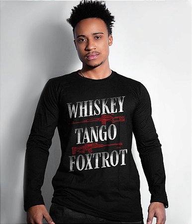 Camiseta Manga Longa Instrutor Fritz Whiskey Tango Foxtrot Masculina