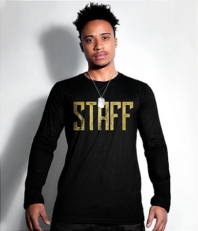 Camiseta Manga Longa Staff Gold Line Masculina Team Six Brasil