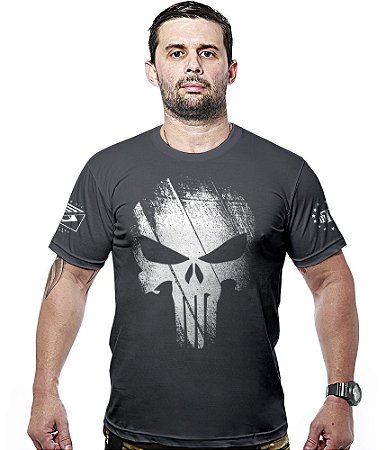 Camiseta Masculina Justiceiro Punisher Hurricane Line