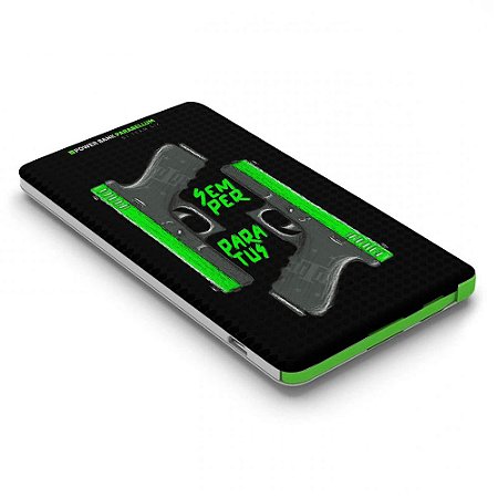 Carregador Portátil Power Bank Parabellum Glock Semper Paratus