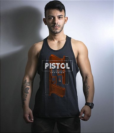 Camiseta Regata GUFZ6 Glock Pistol Operator Masculina Team Six Brasil