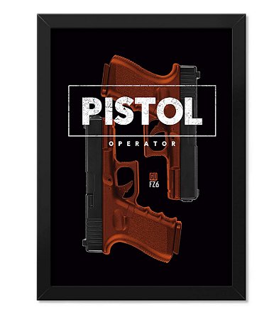 Poster com Moldura Glock Pistol Operator