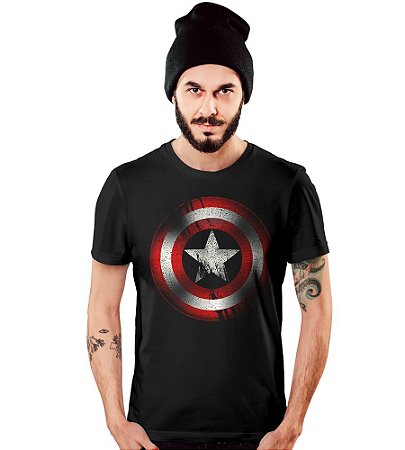 Camiseta Masculina Filmes Capitão América Vingadores Tático Militar TeamSix Brasil