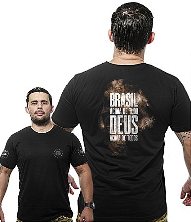 Camiseta Masculina Wide Back Brasil Acima De Tudo