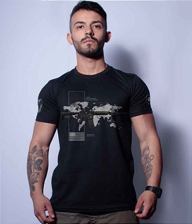 Camiseta Masculina Squad T6 Magnata 556 Nato American Guns