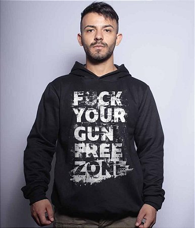 Casaco Militar Com Capuz Squad T6 Magnata 556 Fuck Your Gun Free Zone