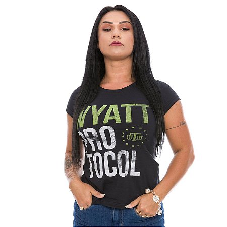 Camiseta Militar Baby Look Feminina Wytt Protocol Team Six