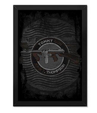 Poster com Moldura Tactical Fritz Tommy Gun John T. Thompson